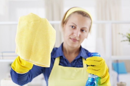 Local communal area cleaning for mixed-use property access spaces