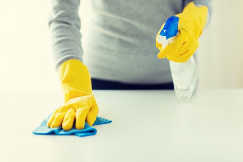 Kitchen and bathroom cleaning during a move in service in Shepherds Bush