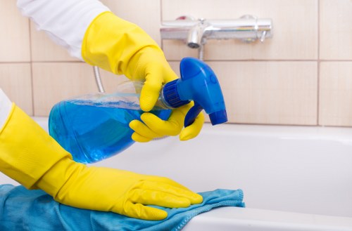 Staff reporting a workplace hazard during cleaning work