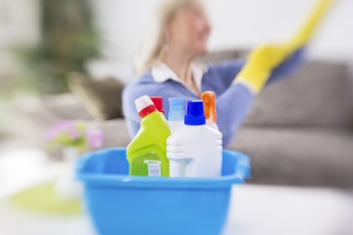 Local cleaning team working in a Shepherds Bush residential property