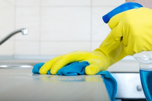Regular maintenance cleaning for shared communal floors and doors